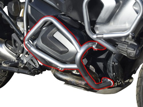 HEED crash bars for BMW R 1250 GS Adventure - Bunker silver