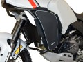 HEED Ducati DesertX upper crash bars black with bags - left side