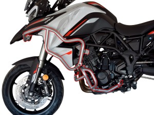 Crash bars Bunker set for Benelli TRK 702 / 702X - silver + sliders for crash bars