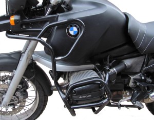 Full bunker crash bars for BMW R 1100 GS (1995-1999) / BMW R 850 GS (1996-2001) - black + sliders for crash bars