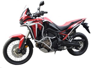 Front and Rear crash bars for Honda CRF 1100 Africa Twin DCT (2020 - 2023) - silver  + sliders for crash bars