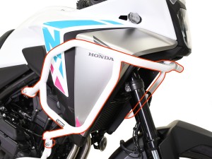 Upper crash bars for Honda NX500 (2026 - ...) e-clutch - white