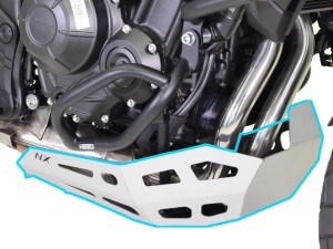 Engine guard for Honda NX500 manual and e-clutch - steel silver