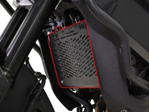 Radiator guard for Kawasaki KLE 500 (2025 - ...) - black aluminium