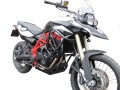 Engine guard for BMW F 700 GS (13-16) / F 650 GS (08-12) - steel black on motorcycle with crash bars