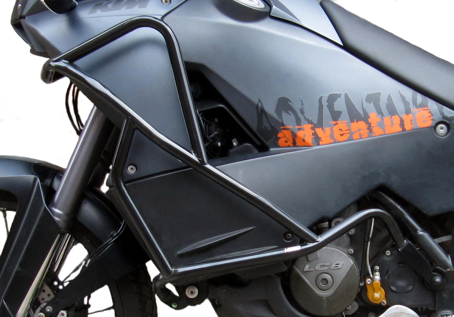 Jaybeebikerbits Front Upper Crash Mushrooms Sliders For KTM 950/990 Supermoto - Black Acetal, CNC Machined, Made In UK